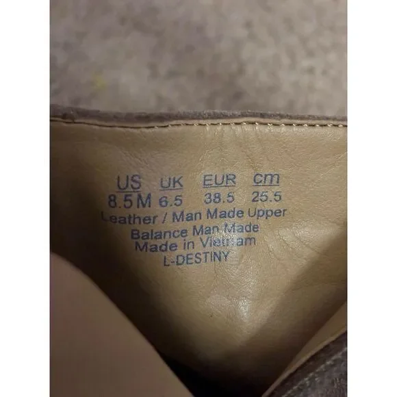 Franco Sarto Women's Destiny Boot Size 8.5 Block Heel Braided Taupe Gray Suede - Picture 7 of 7